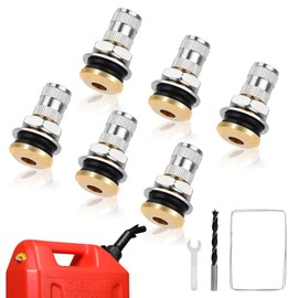 Gas Can Vent Caps | 6 Pack Fuel Gas Tank Vent Caps | Metal Gas Can Replacement Vent Plug | Leak-Proof Gas Jug Vent Caps| Gas Tank Exhaust Caps for Faster Flow | TaoTazon