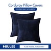 MIULEE Corduroy Pillow Covers with Splicing Set of 2 Super