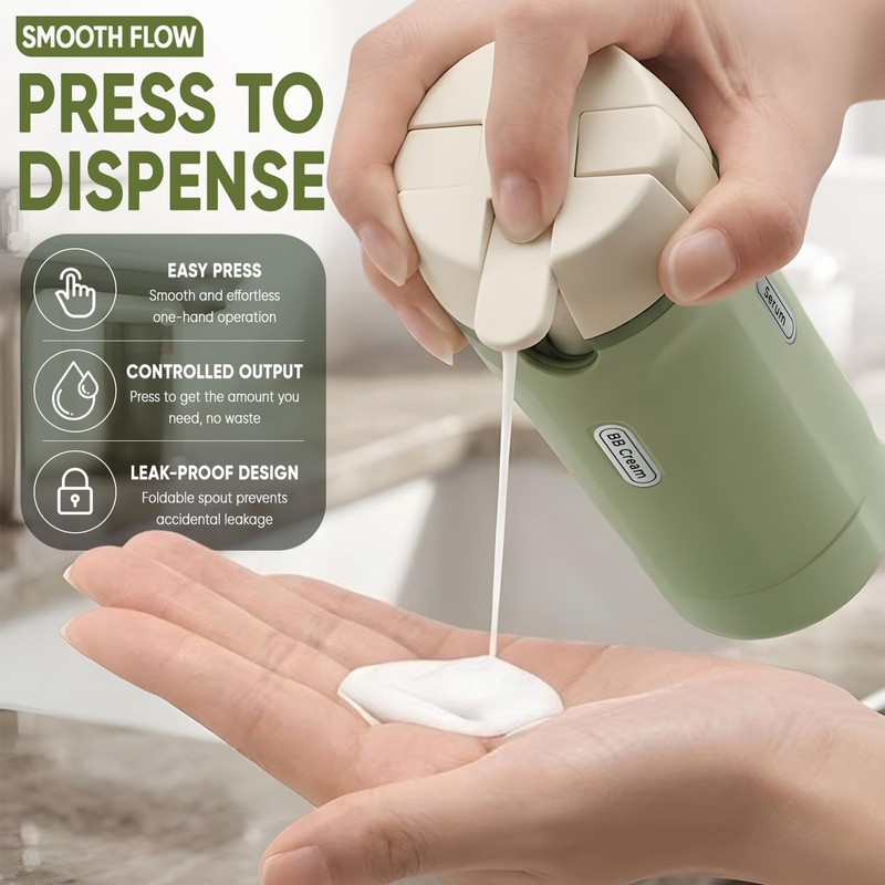 Dispenser da Viaggio 4 in 1, con Etichetta e Imbuto,
