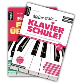 Meine erste Klavierschule & Meine ersten Fingerübungen im Set! Der leichte Einstieg für Kinder ab 8 Jahren & Erwachsene. Lehrbuch für Piano. Fingertraining. Klavierstücke. Spielbuch. Klaviernoten.