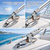 Baieasy Bimini Top Hardware, Deck Side Mounted Quick Release Hinges,