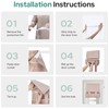 HOMEIDEAS 100% Linen Blackout Sidelight Curtains for Front Door, Side