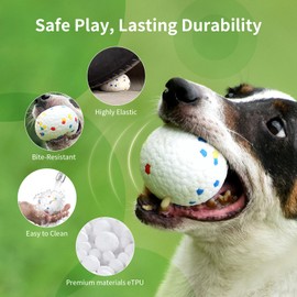 uahpet 2.5inch iRetriever Balls 4Pack for iRetriever Dog Ball Launcher, Tear-Resistant ETPU Dog Chew Toy
