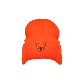 Royal Hunter® - Winter Hat for Hunters, High-Quality Hunting Hat, Hunter Hat Cap in Signal Colour Orange for Driven Hunting and Drifthunting, Signal Hat with Sewn-in Deer, Green