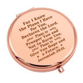 Christian Gifts for Women Inspirational Gifts for Girl Compact Makeup Mirror for Friend Sister Bible Verse Religious Gift Compact Makeup Mirror Christmas Birthday Gifts