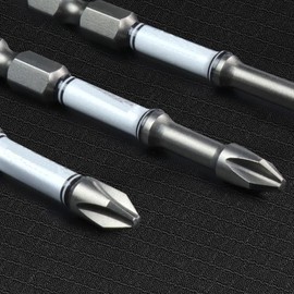 Magnetic Screwdriver Bits Set 5PCS, Impact Driver Bits, 1/4 Inch Hex Shank Screw Head Drill Screwdriver Bit for Power Drill Impact Driver Tool. (50-150mm)