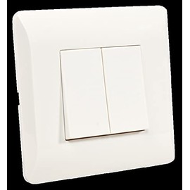 GEFOM 200008 Double Switch VA and Toggle Switch White