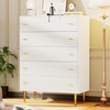 Farmhouse 5 Drawers Dresser for Bedroom, 44" Tall White Dresser