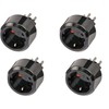 Set of 4 Brennenstuhl earthing contact travel adapters - CH