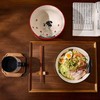 BICETTO Ramen Bowl Set 45oz, 8inch, Japanese Ukiyo-e Design -