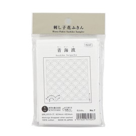 Made In orimupasu 絲 Flower Dish Towels Cloth Pack Traditional Pattern Seigaiha (White), 7