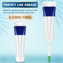 Threlaco Automobile Sunroof Silicone Grease 3.53 oz Multi Purpose Genuine Sunroof Grease Automotive for Greasing and Cleaning The Track on The Car Sunroof, Reducing Noise Prolong Life