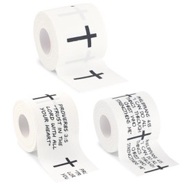 lasuroa Christian Wrist Band, 5 cm x 7 m, Cross Sports Band for Baseball Football Gymnastics Bible Inspired Sports Wrist Strap for Athletes Religious Support & Durability (3 Styles)