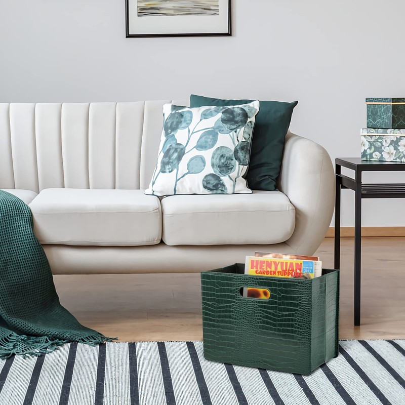 HofferRuffer Magazine Basket Holder, Foldable Magazine Rack, Document File Holder