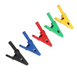 10PCS Clip de Prueba Eléctrica Clips de Cocodrilo Aislados Conector tipo Banana de 4mm J.60050 Abrazadera de Prueba de Tipo de Seguridad Clip de Alambre Clips de Cocodrilo 30A 20mm Tamaño de Apertura