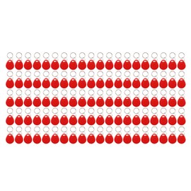 100PCS RFID Fob 125KHz Waterproof Sensitive Induction Proximity ID Card Token Tag for Door Entry Access Control System Red