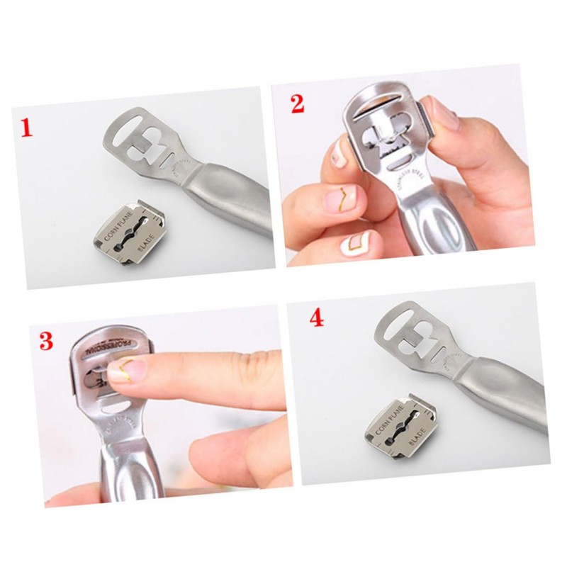 Healeved Callus Remover Cuticle Shaver Foot Pedicure Tool Set Stainless