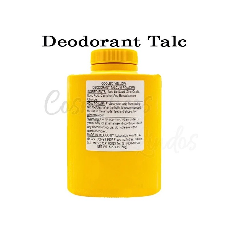 Odolex Talco Amarillo 150g / Original Yellow Deodorant Talc 150g