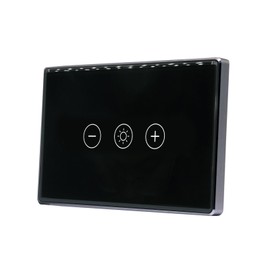 LOUYSGEN Smart Dimmer Switch Aluminum Frame Need Neutral Wire No Hub Required,2.4GHz Wi-Fi Light Switch 2.5D Tempered Glass Panel APP Control Work with Tuya and Smart Life,FCC Certified,Black Dimmer