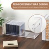 CroBlissful 2 Pcs Acrylic Cd Storage Box, Clear Acrylic Stackable