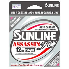 Sunline 63042306 4594-0112 Assassin FC 15Lb Fishing Equipment, 15 lb