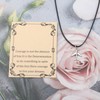 FEELMEM Airplane Charm Leather Cord Chain Necklace Fly Safe Pilot