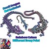 XXL Rainbow Crystal Dragon with Matching Egg, Articulating Desk Fidget,