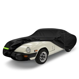 Waterproof Car Cover Compatible with 1962-1981 Triumph Spitfire Convertible/Roadster Accessories, All Weather Classic Car Covers with Inner Cotton&Zipper Door for Snow Rain Protection