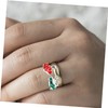 Healeved Mushroom Frog Adjustable Ring Unique Aesthetic Jewelry for Women