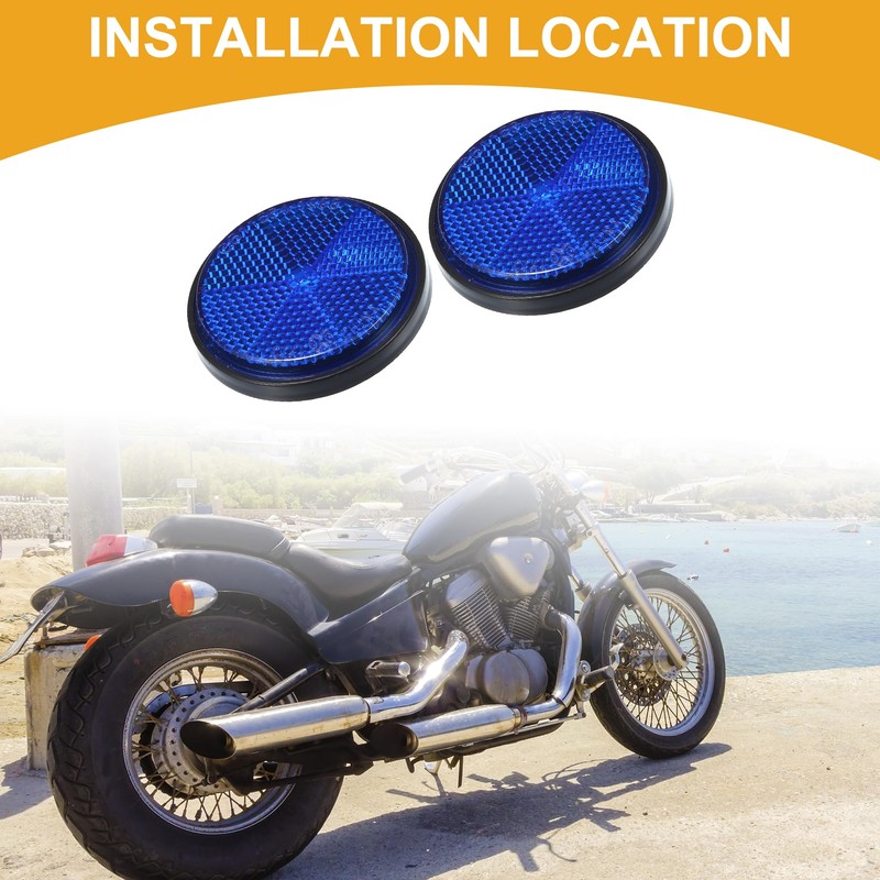 Partuto 2 Pcs Universal Universal Reflector - Plastic Blue