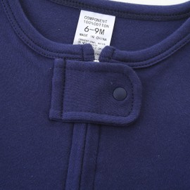 Infant One-Piece Jumpsuit Sleepwear for Baby 100% Cotton Double Zipper Clothes Bodysuit Footed Cotton 2 Way Zipper for 9-12 Months