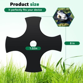 8 Inch x 8 Inch 40-840 Edger Blade - 1 Inch Centre Hole Replacement for Stihl & Outdoor Power Equipment