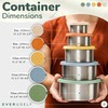 Everusely - Stainless Steel Containers with Lids - Set of
