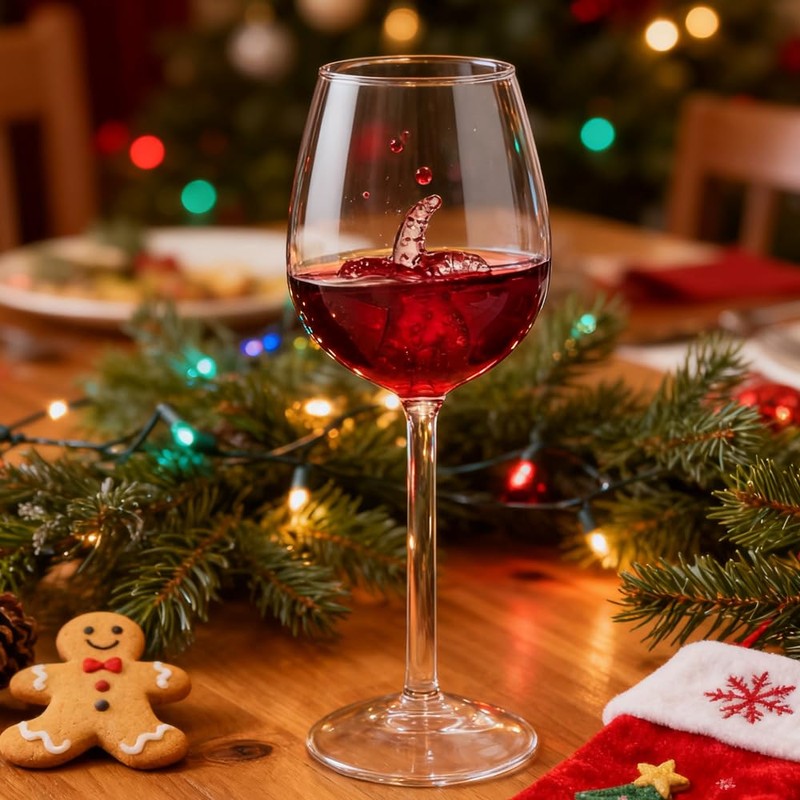evomosa Starfish Wine Glasses Red Wine Glass with Starfish Inside