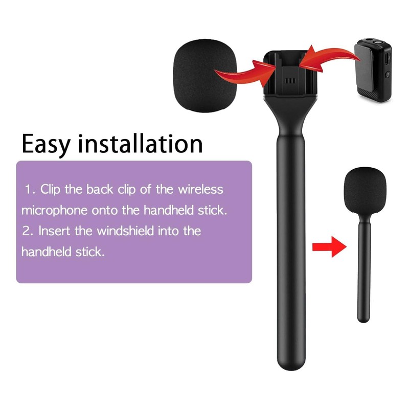 Elprico 2pcs Microphone Holder Microphone Stand Microphone Holder Grip Mount