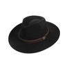 Harrys-Collection Rollable Hat with Wide Brim Brown Fabric Ribbon in