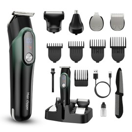 5-in-1 Beard Trimmer for Men, Hair Clippers Grooming Kit, Cyan