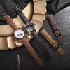 ANBEER 22mm Retro Watch Band Quick Release,Crazy Horse Leather Watch