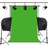 Pksoiil Green Screen Backdrop，Chromakey Virtual GreenScreen Background Sheet，Fabric Wrinkle Resistance