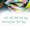 100 Pcs Shaped Paper Clips 2 Color Metal Material Light