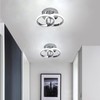 EIDISUNY LED Ceiling Light Modern Light Fixture Ceiling Silver Round