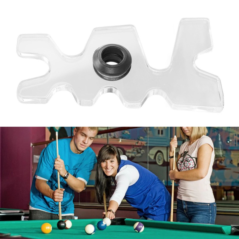 Clear Plastic Pool Billiard Cue Bridge Head Pool Stick Holder