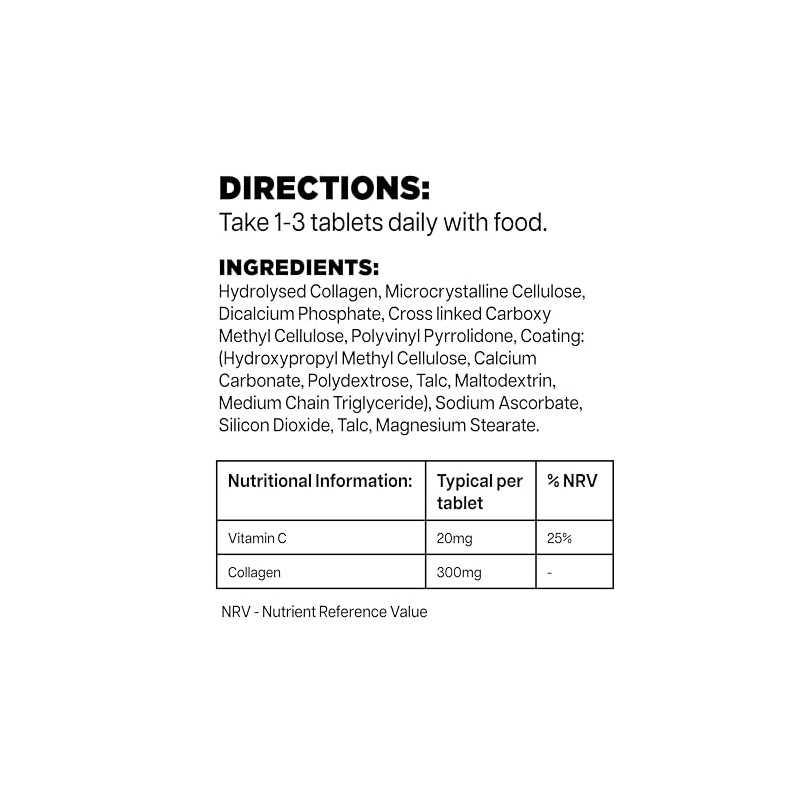 Collagen 300mg (90 Tablets) from Woods Supplements | hydrolysed Collagen