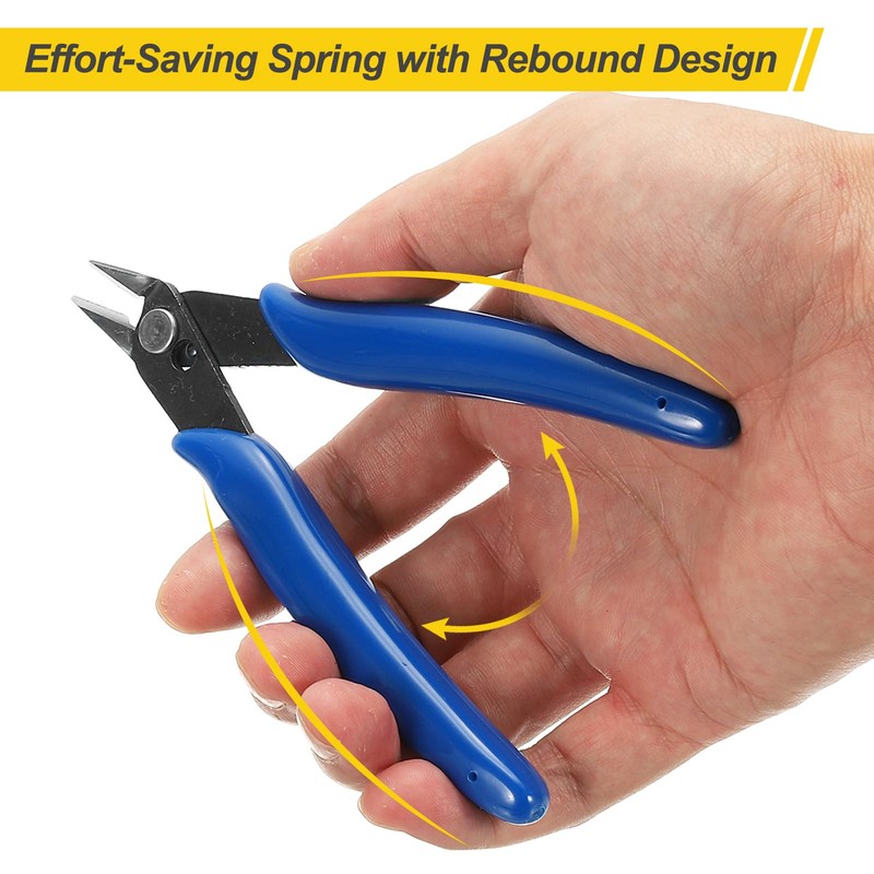HARFINGTON 5" Flush Cut Pliers Small Precision Wire Cutter Side