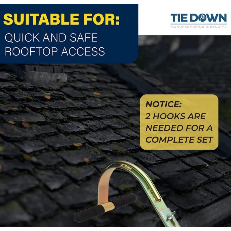 Tie Down 1 Single Zinc Plated Steel Ladder Roof Hook