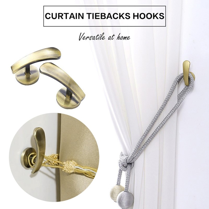 Curtain Window Treatment Holdbacks Tiebacks Tie Backs Back Hooks Hook