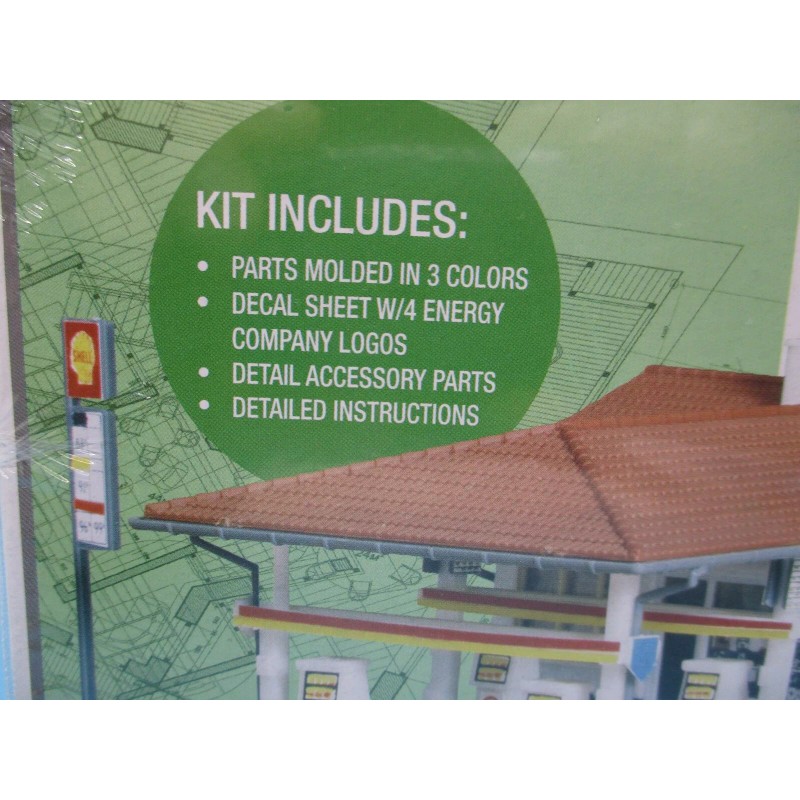 MODEL POWER N SCALE SERVICE STATION & MINI MART KIT