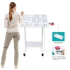 KOUPA Adjustable Height Standing Desk, Writable Tempered Glass Desktop with