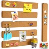 AYZTKUX 6 Pack Corkboard Strips for Walls, Self Adhesive Thick
