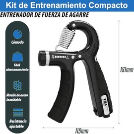 Fortalecedor de Agarre de Mano, MCSWKEY Ejercitador de Mano con Contador, Ejercitador de Mano Muñeca y Antebrazo Hand Grip Ajustable, Entrenador de Ag